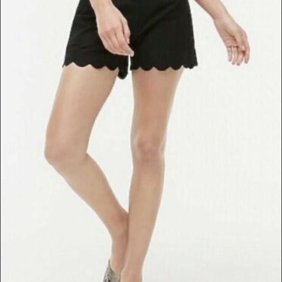 J.Crew Factory Linen Blend Scallop Hem Shorts Size 6 - Picture 1 of 4